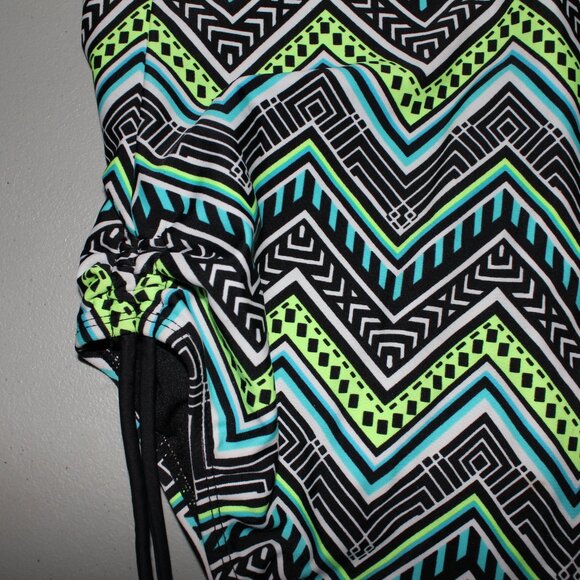 Green & Black 1 Pcs Justice Swimsuit Size 14 - Picture 7 of 8